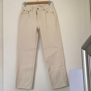 Levi's Straight Fit Cream Jeans: Low Pro Straight
